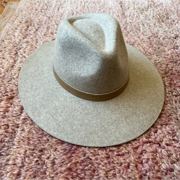 Lack of Color The Mack Speckled‎ Gray Wool Hat Small Lack Of Color Grey The Mack Fedora Leather Band Trim Boho  main image 2